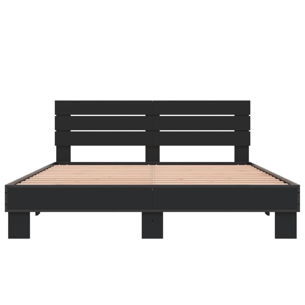 Modern Wooden King Size 150cm Bed Frame Base With Headboard Solid Wood Beds