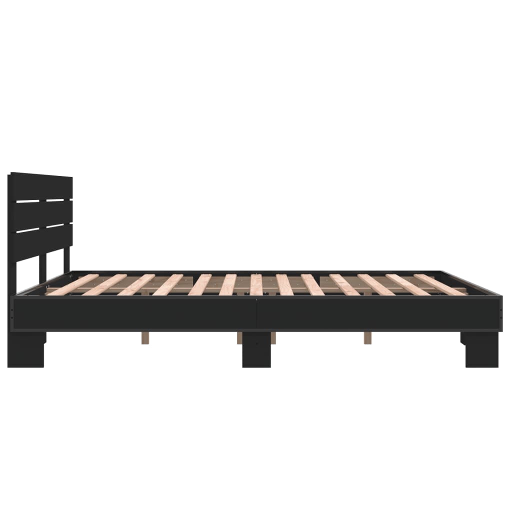 Modern Wooden King Size 150cm Bed Frame Base With Headboard Solid Wood Beds