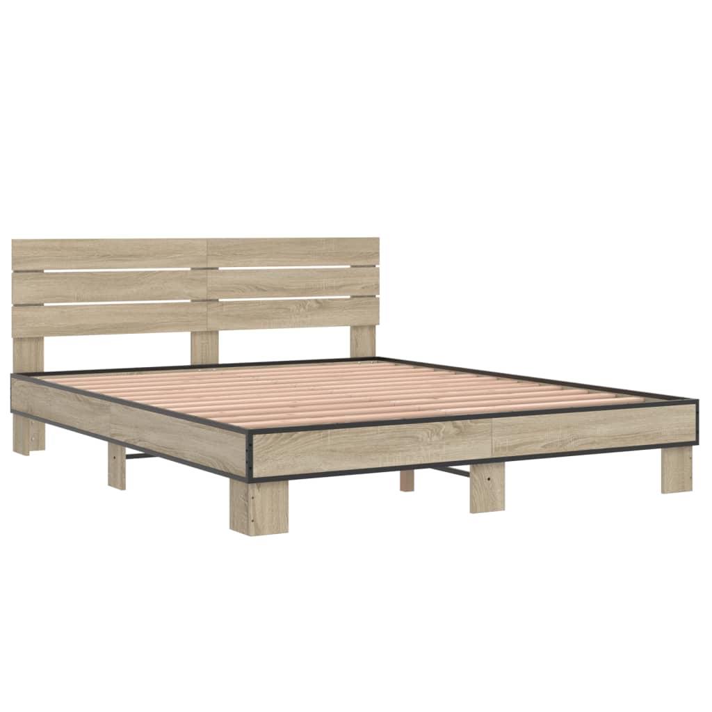 Modern Wooden King Size 150cm Bed Frame Base With Headboard Solid Wood Beds
