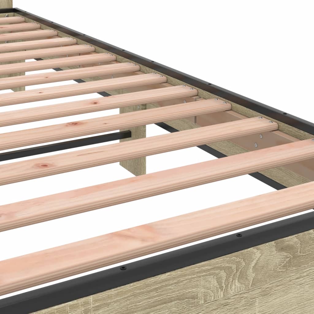 Bed Frame without Mattress Sonoma Oak 150x200 cm King Size