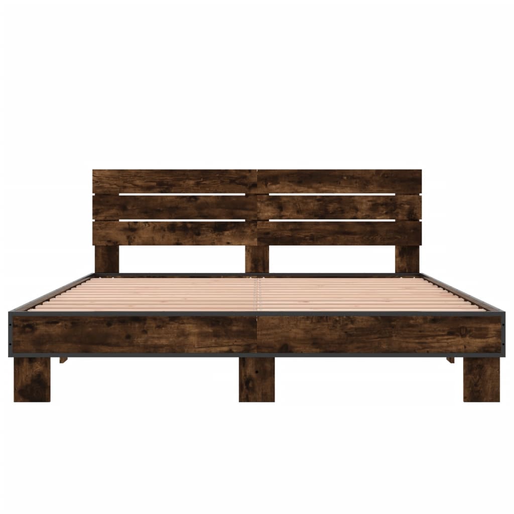 Modern Wooden King Size 150cm Bed Frame Base With Headboard Solid Wood Beds