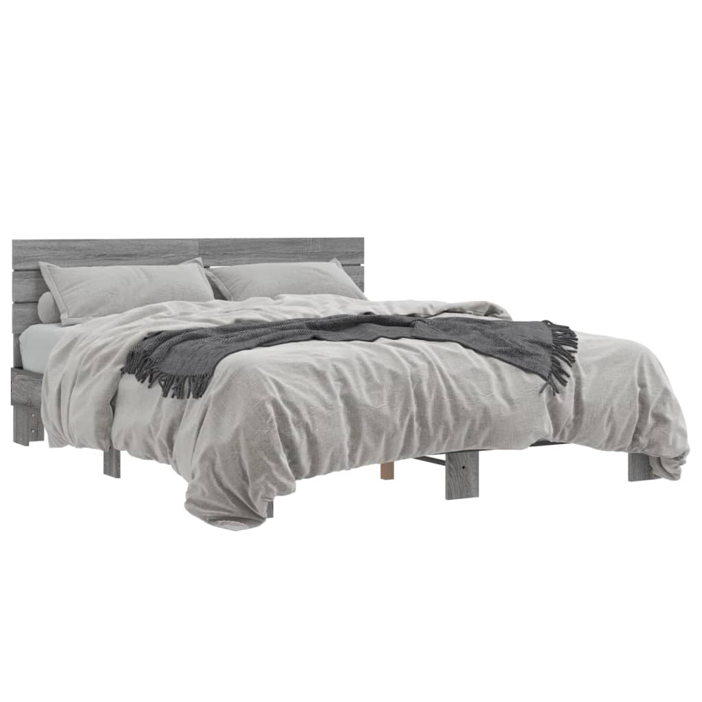 Modern Wooden King Size 150cm Bed Frame Base With Headboard Solid Wood Beds