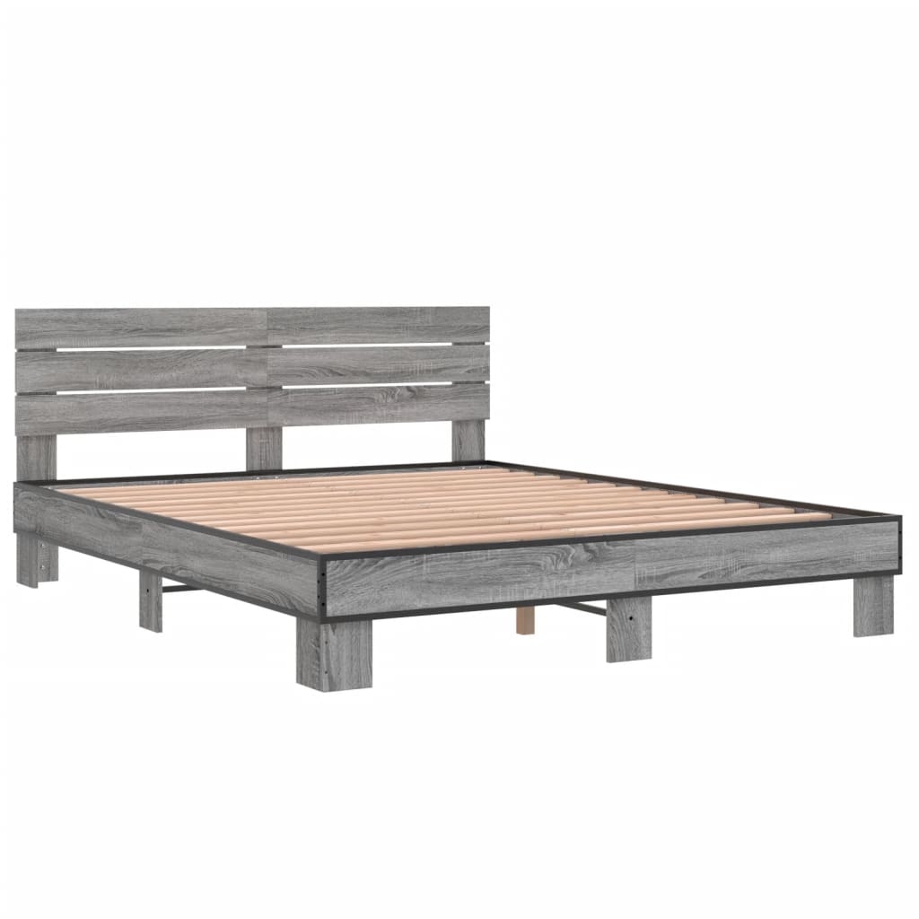 Modern Wooden King Size 150cm Bed Frame Base With Headboard Solid Wood Beds