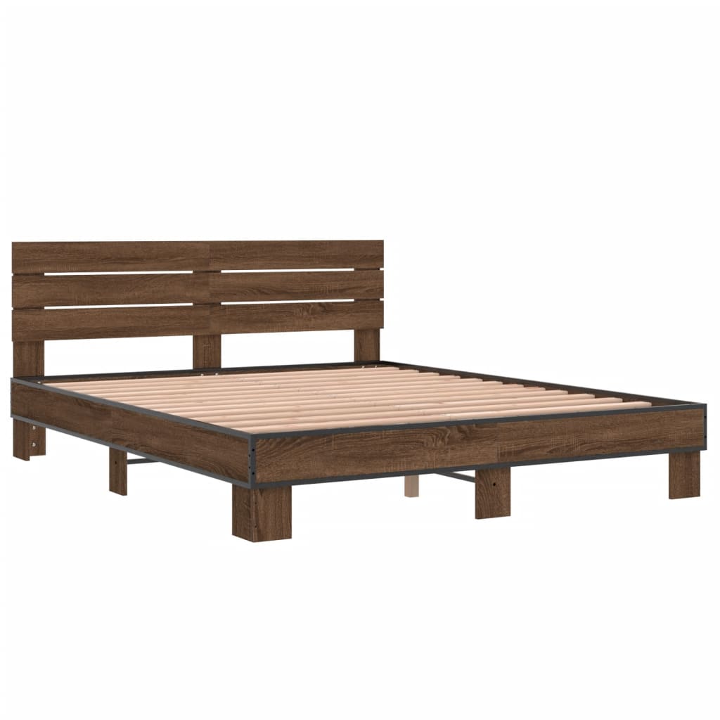 Modern Wooden King Size 150cm Bed Frame Base With Headboard Solid Wood Beds