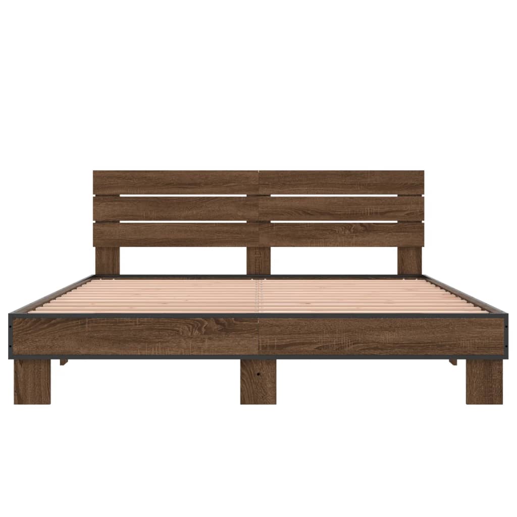 Modern Wooden King Size 150cm Bed Frame Base With Headboard Solid Wood Beds