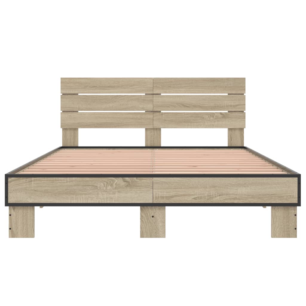 Bed Frame without Mattress Sonoma Oak 120x200 cm