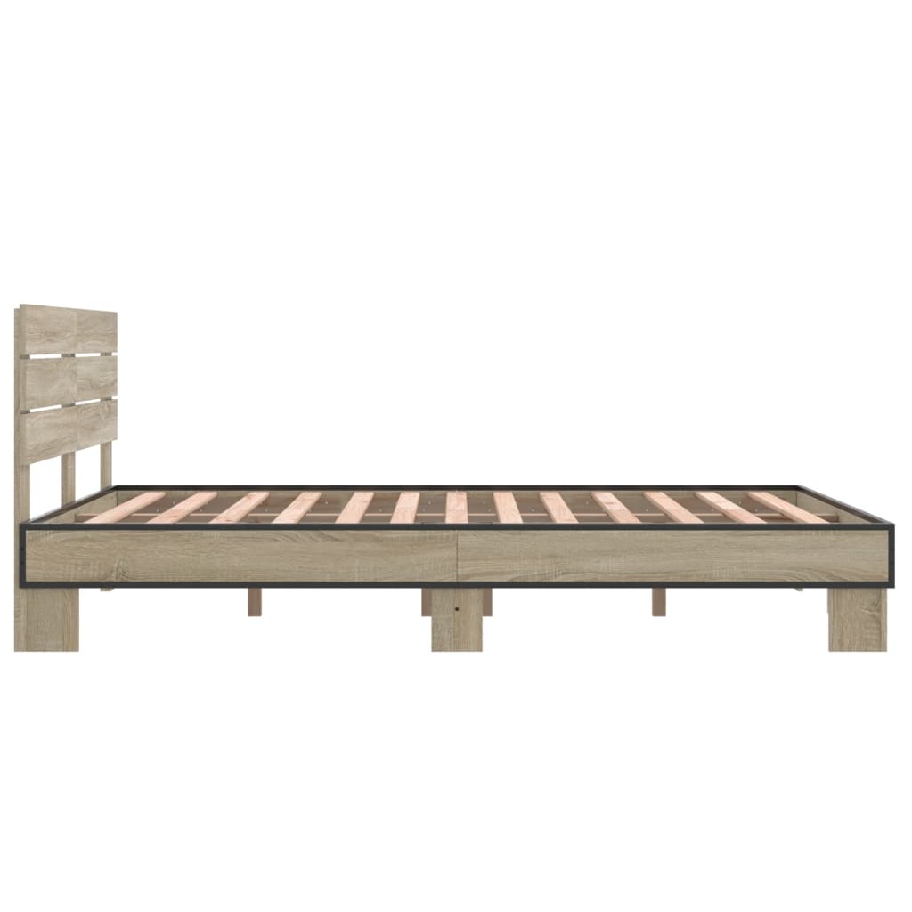 Modern Wooden Double Size 135cm Bed Frame Base With Headboard Wood Beds