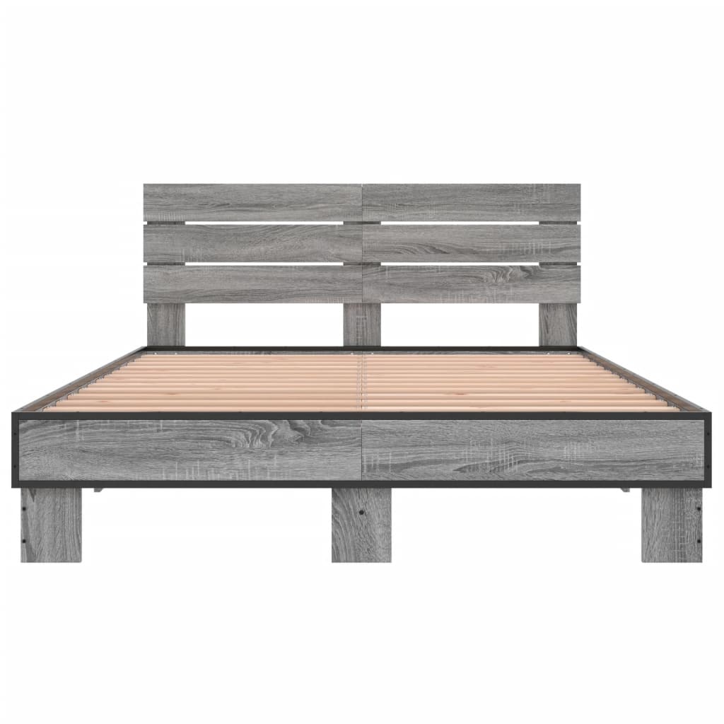 Modern Wooden Double Size 135cm Bed Frame Base With Headboard Wood Beds