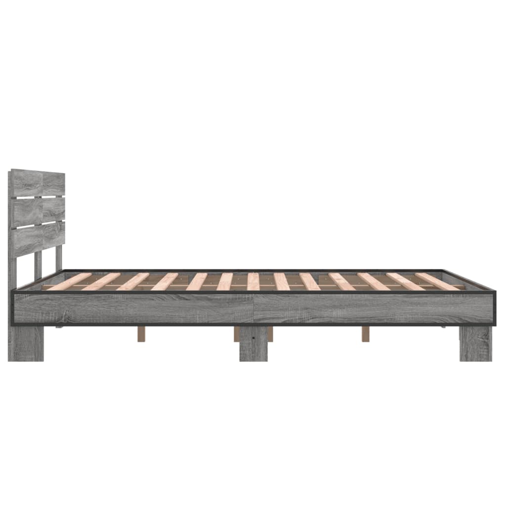 Modern Wooden Double Size 135cm Bed Frame Base With Headboard Wood Beds