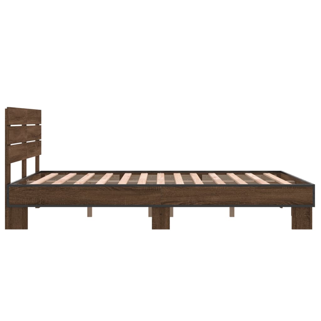 Modern Wooden Double Size 135cm Bed Frame Base With Headboard Wood Beds