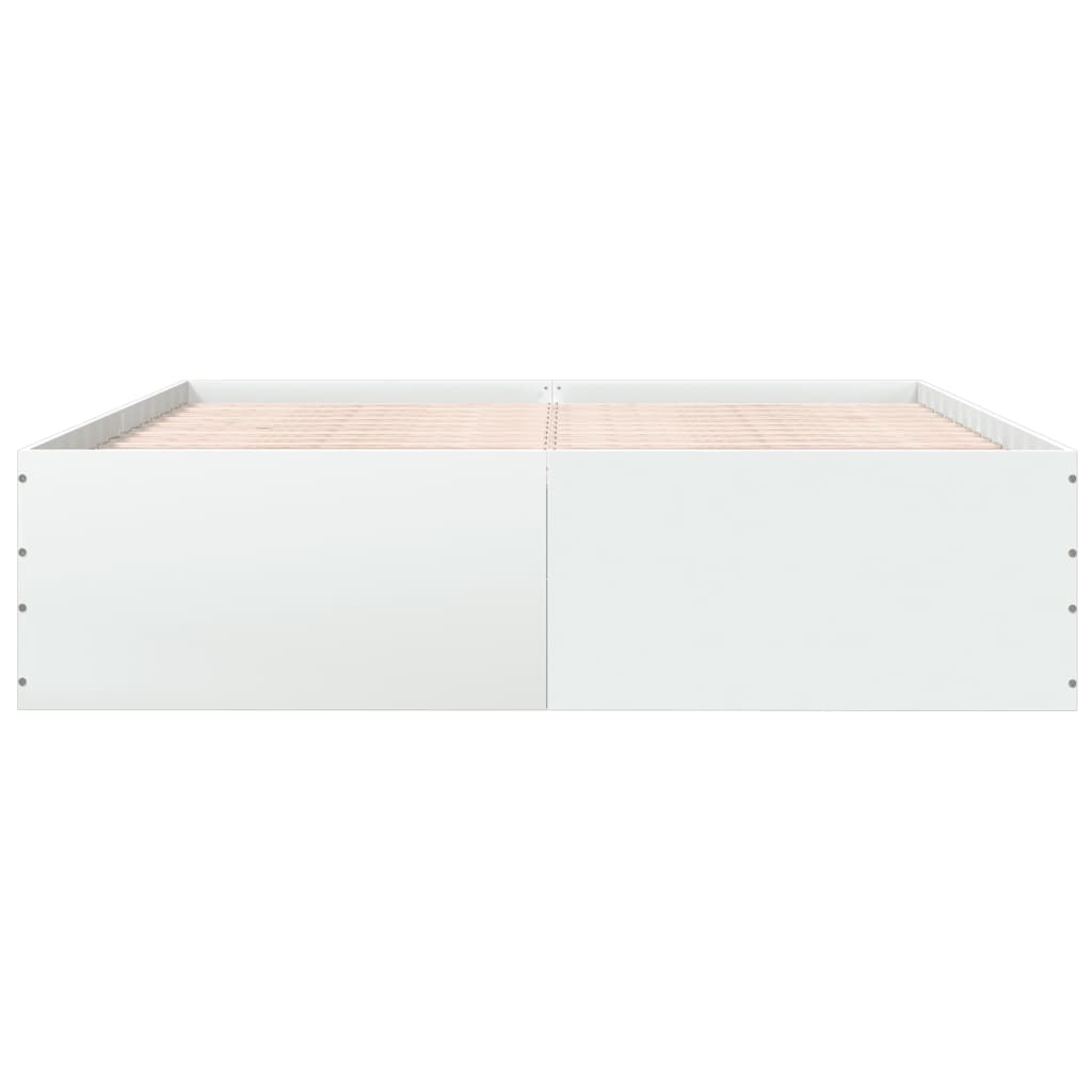 Bed Frame without Mattress White 180x200 cm Super King
