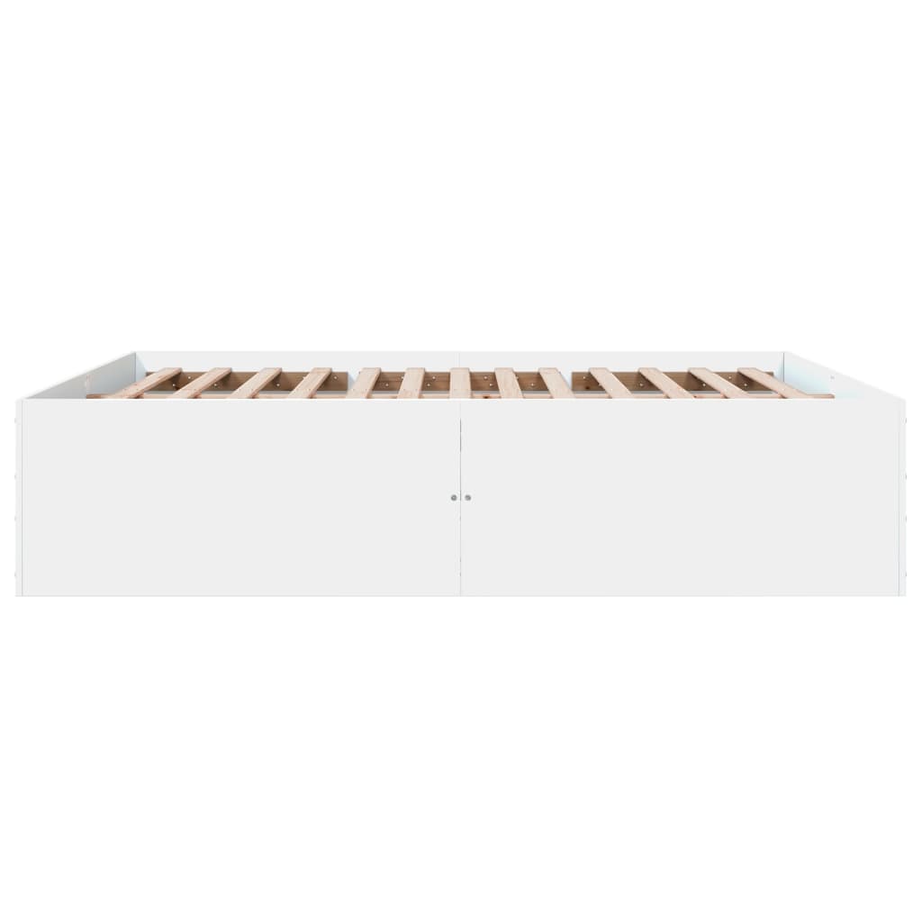 Bed Frame without Mattress White 180x200 cm Super King