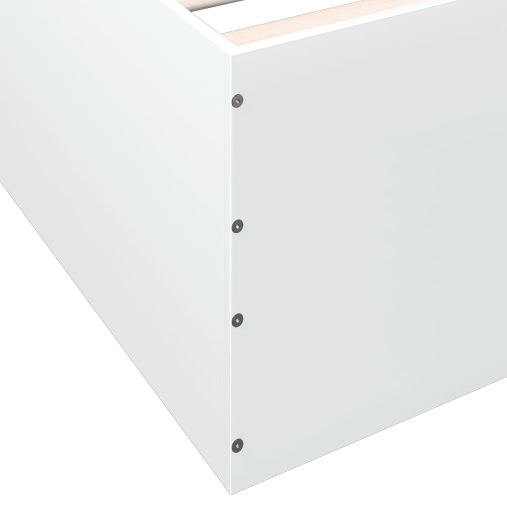 Bed Frame without Mattress White 180x200 cm Super King