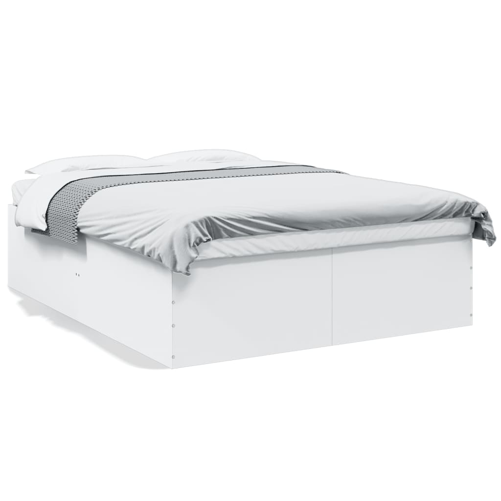 Bed Frame without Mattress White 150x200 cm King Size