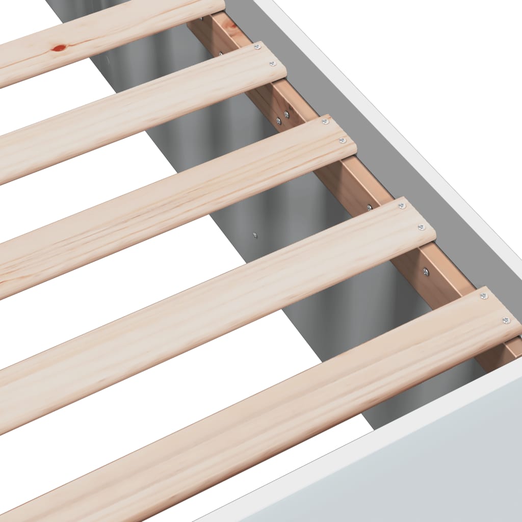 Bed Frame without Mattress White 150x200 cm King Size