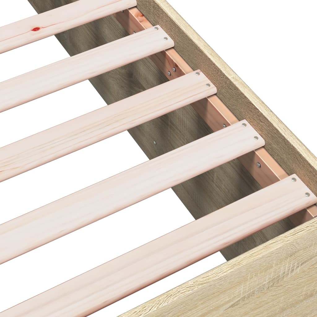 Bed Frame without Mattress Sonoma Oak 150x200 cm King Size