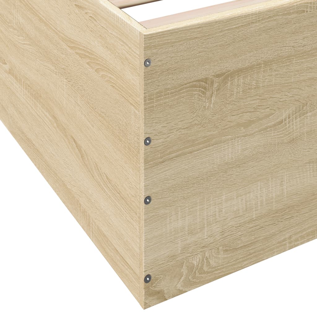 Bed Frame without Mattress Sonoma Oak 150x200 cm King Size