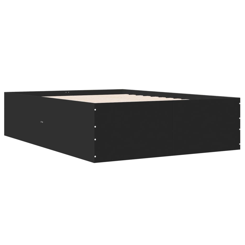 Bed Frame without Mattress Black 140x200 cm