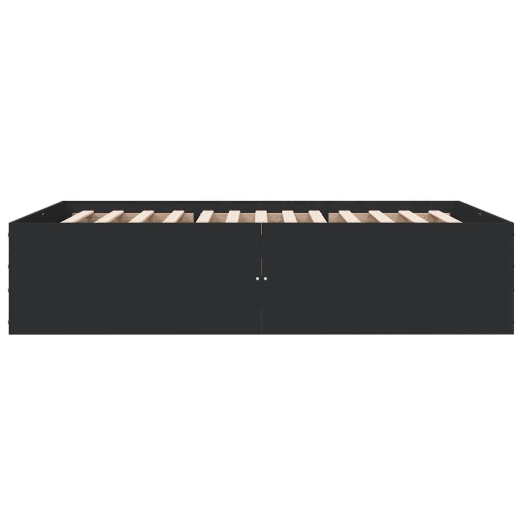 Bed Frame without Mattress Black 140x200 cm