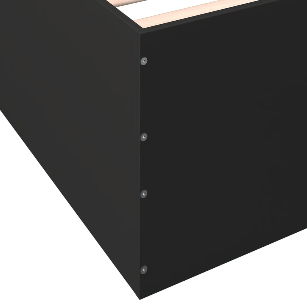 Bed Frame without Mattress Black 140x200 cm