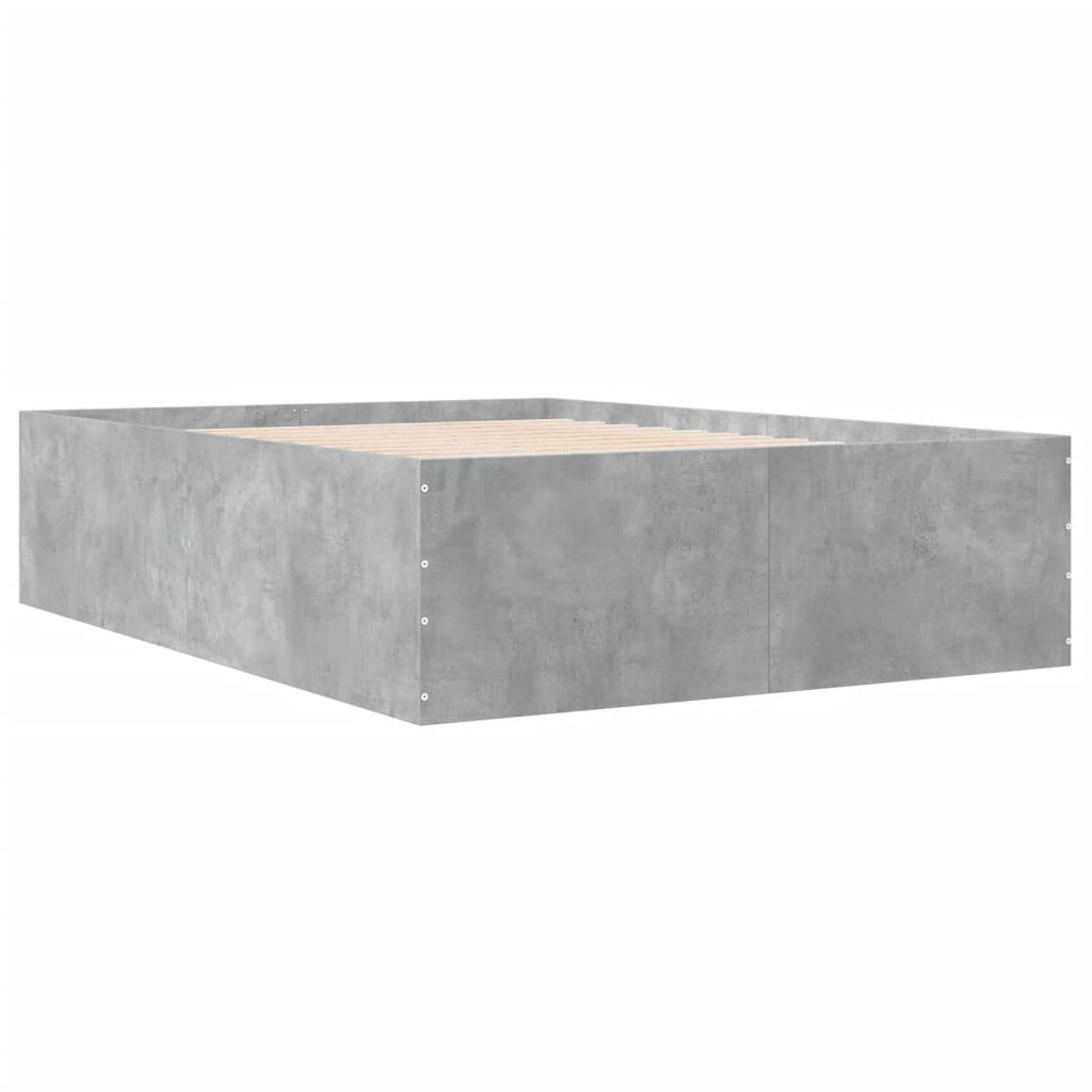 Bed Frame without Mattress Concrete Grey 120x200 cm