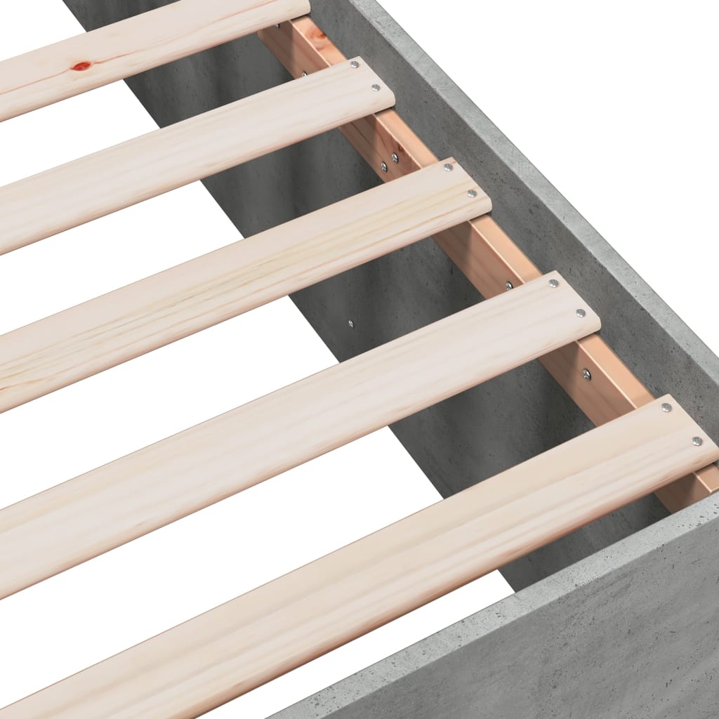 Bed Frame without Mattress Concrete Grey 120x200 cm