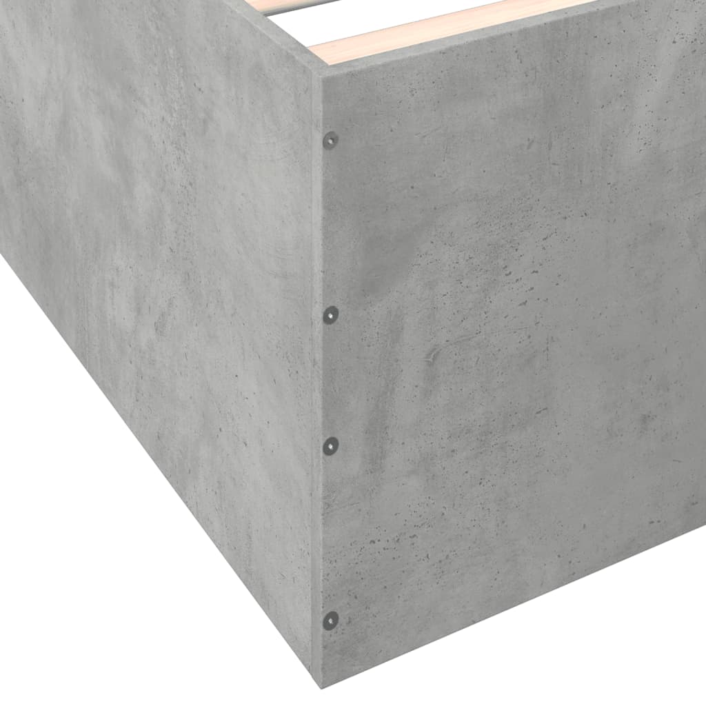 Bed Frame without Mattress Concrete Grey 120x200 cm