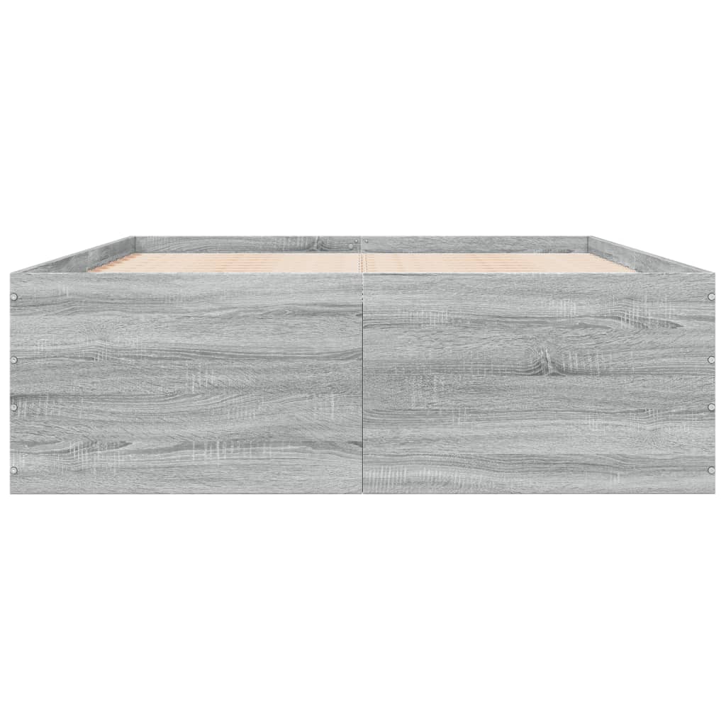 Bed Frame without Mattress Grey Sonoma 120x200 cm