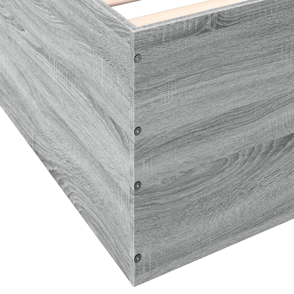 Bed Frame without Mattress Grey Sonoma 120x200 cm