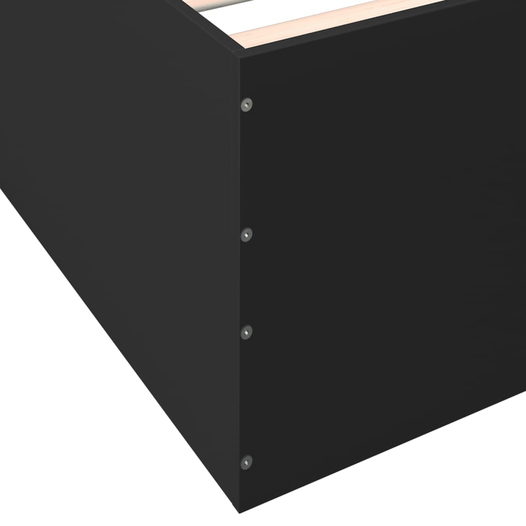 Bed Frame without Mattress Black 90x200 cm
