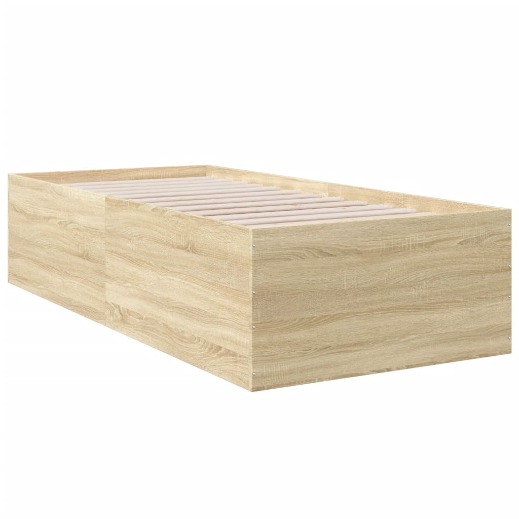 Bed Frame without Mattress Sonoma Oak 90x200 cm