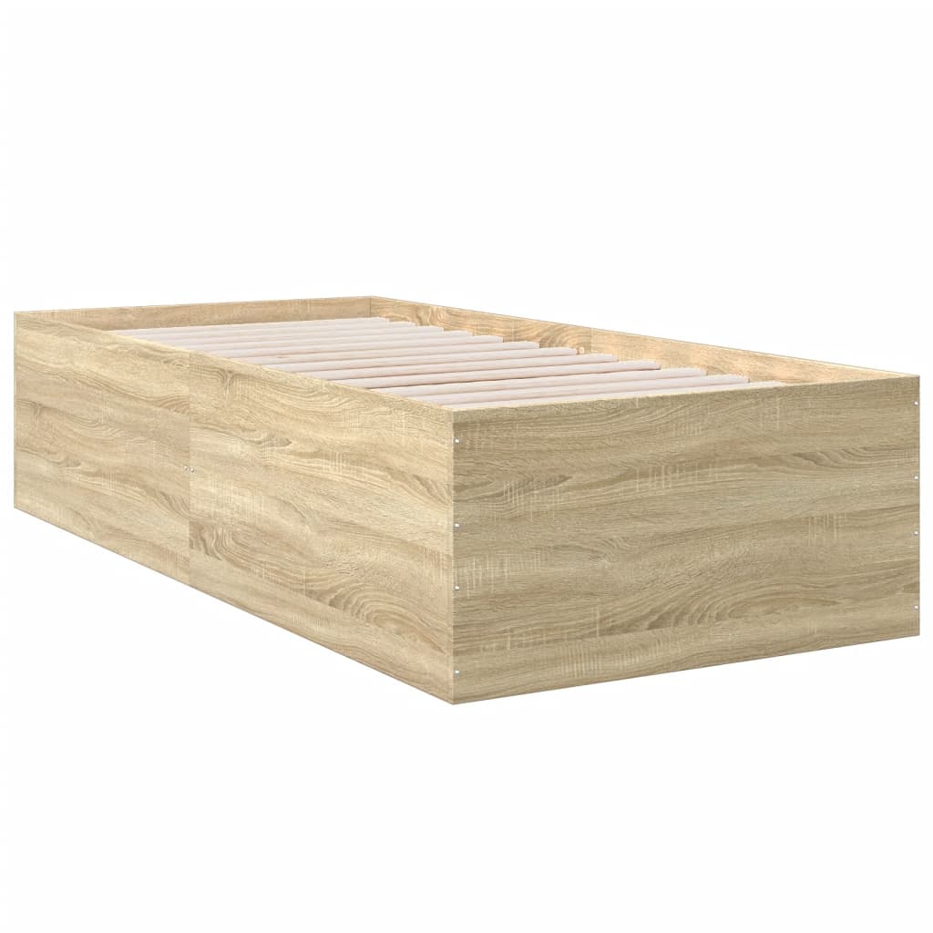 Bed Frame without Mattress Sonoma Oak 90x200 cm