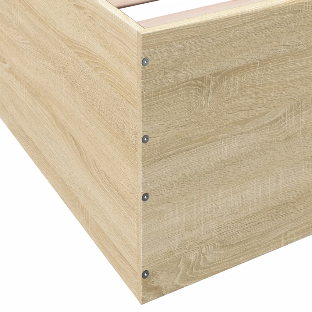 Bed Frame without Mattress Sonoma Oak 90x200 cm