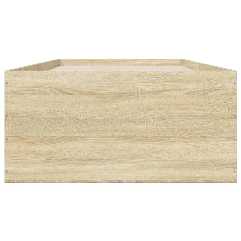 Bed Frame without Mattress Sonoma Oak 90x190 cm Single