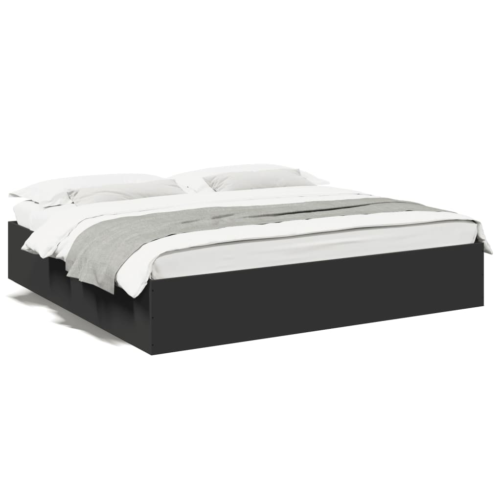 Bed Frame without Mattress Black 200x200 cm