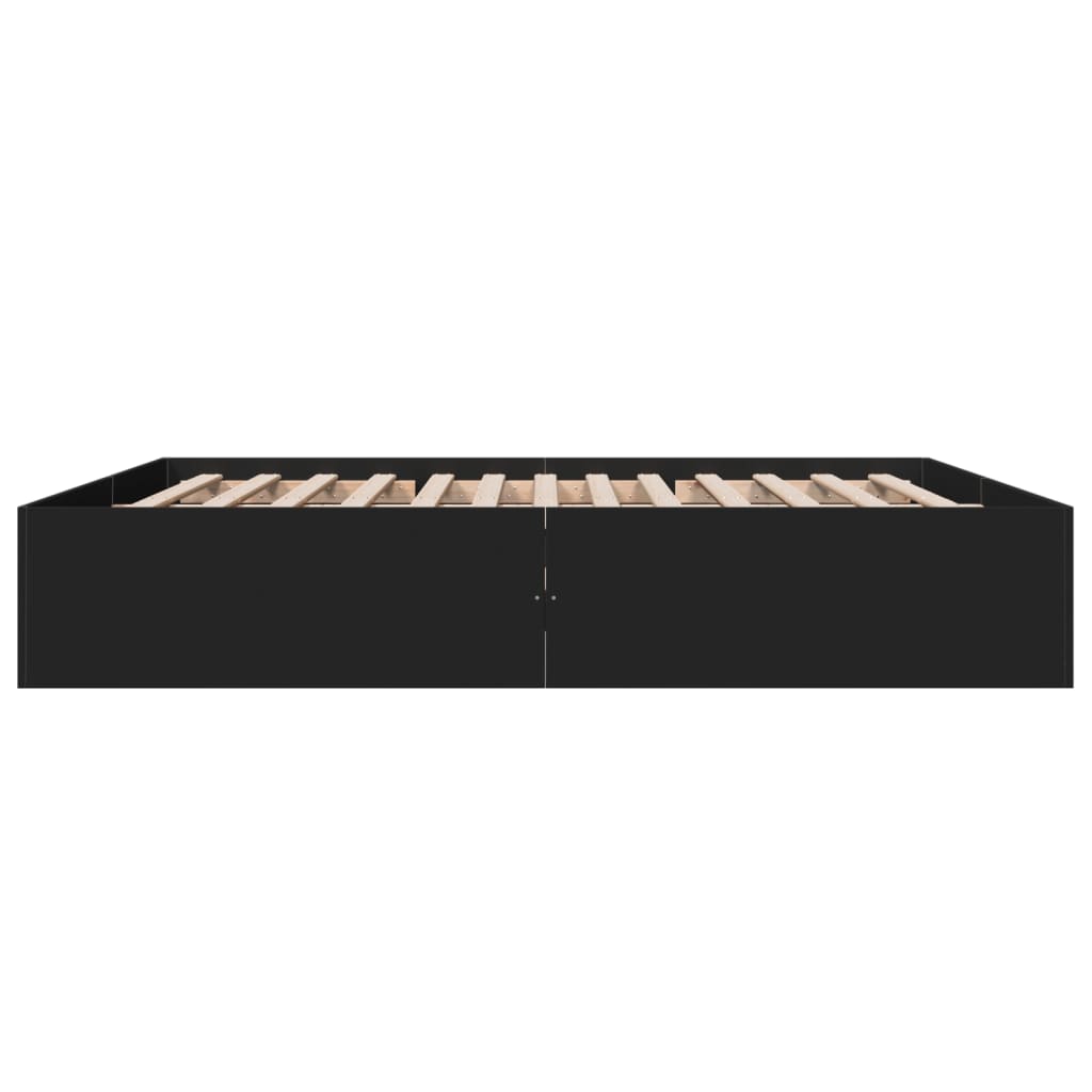 Bed Frame without Mattress Black 200x200 cm