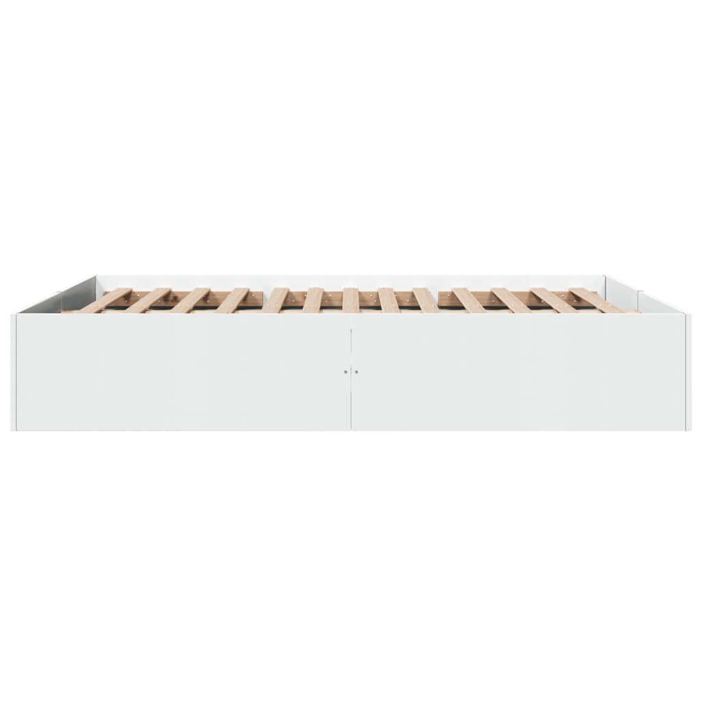 Bed Frame without Mattress White 150x200 cm King Size
