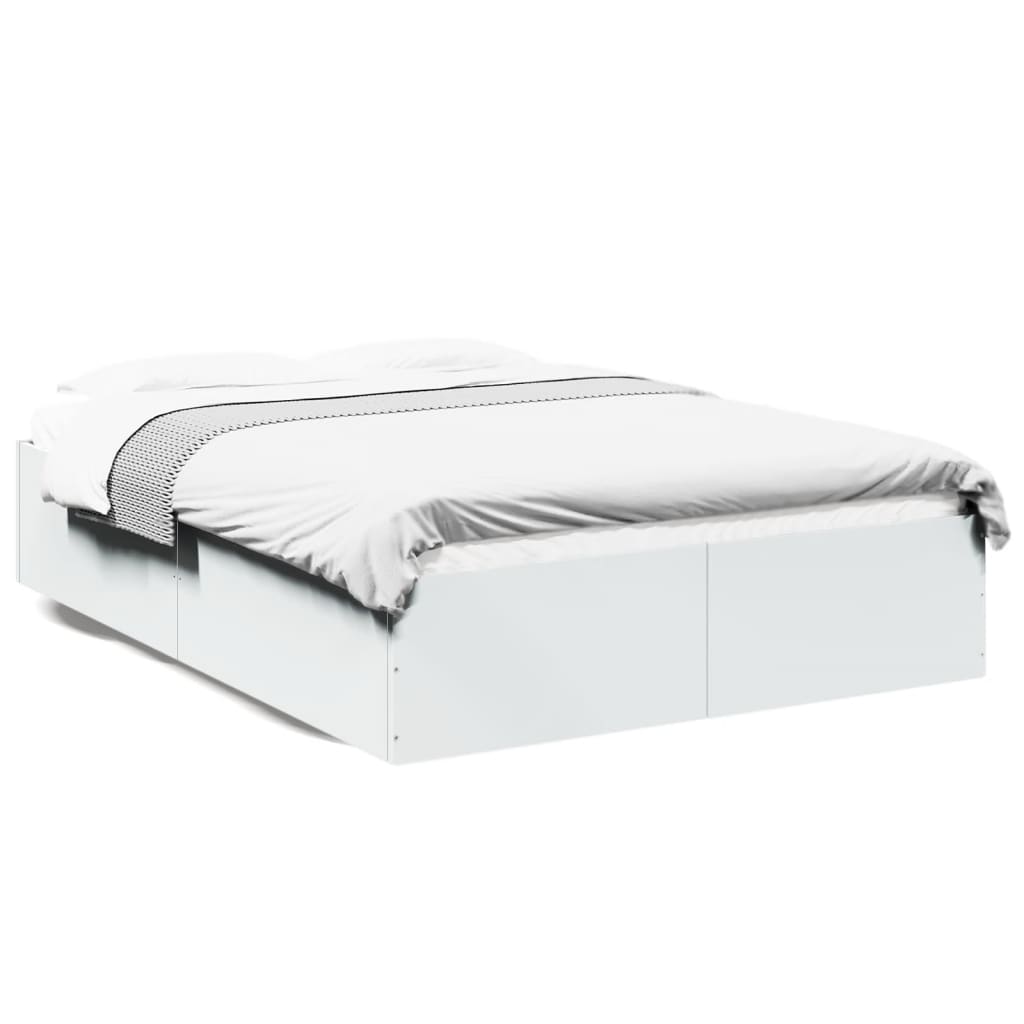 Bed Frame without Mattress White 135x190 cm Double
