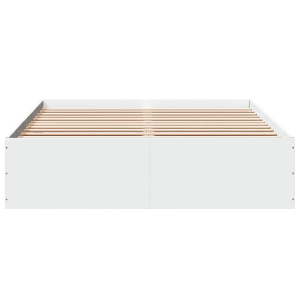 Bed Frame without Mattress White 135x190 cm Double