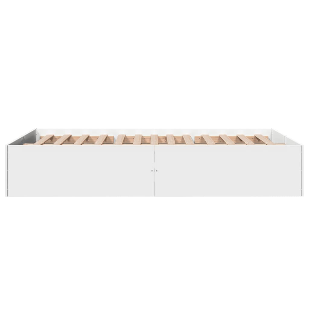 Bed Frame without Mattress White 135x190 cm Double