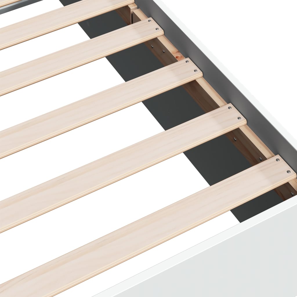 Bed Frame without Mattress White 135x190 cm Double