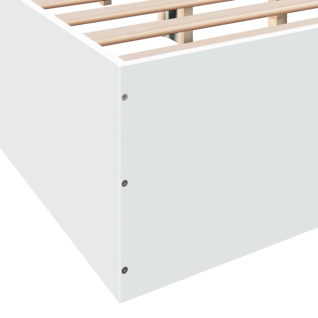 Bed Frame without Mattress White 135x190 cm Double