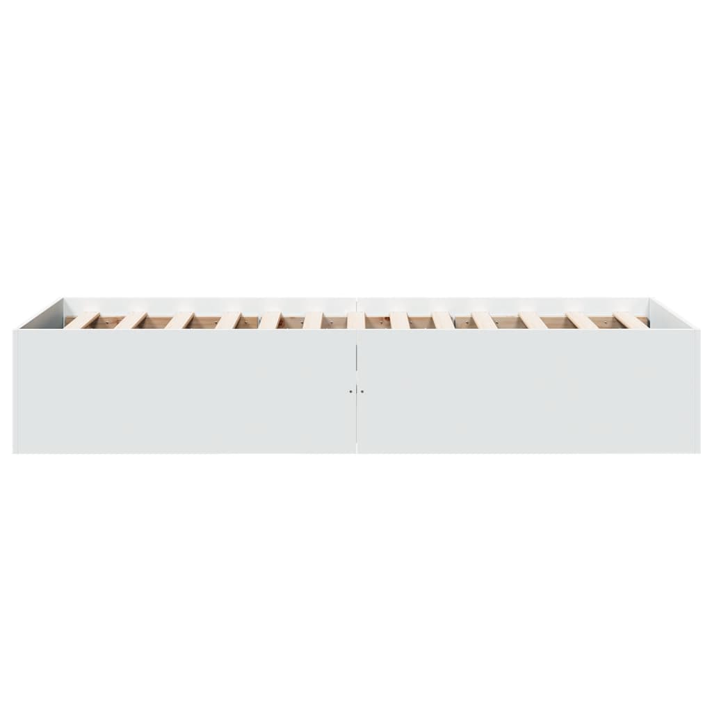 Bed Frame without Mattress White 90x190 cm Single