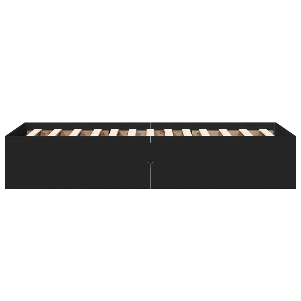 Bed Frame without Mattress Black 90x190 cm Single