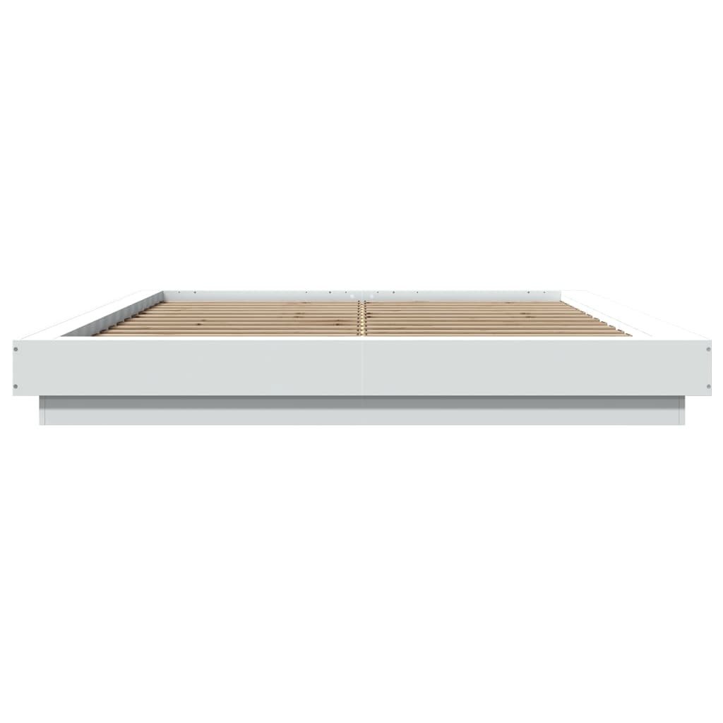 Modern Wooden King Size 150cm Bed Frame Base With LED Lights Wood Beds