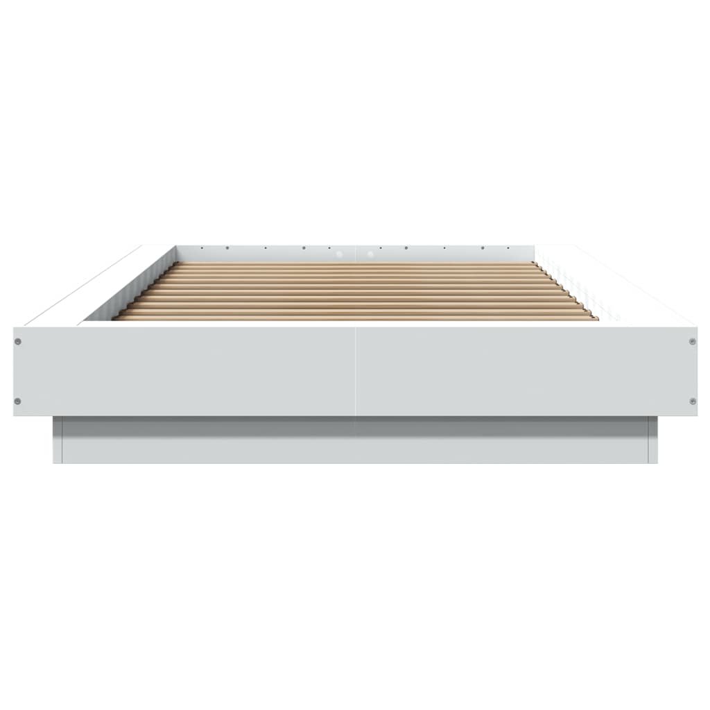 Modern Wooden Low Single Size 90cm Bed Frame Base With LED Lights Wood Beds