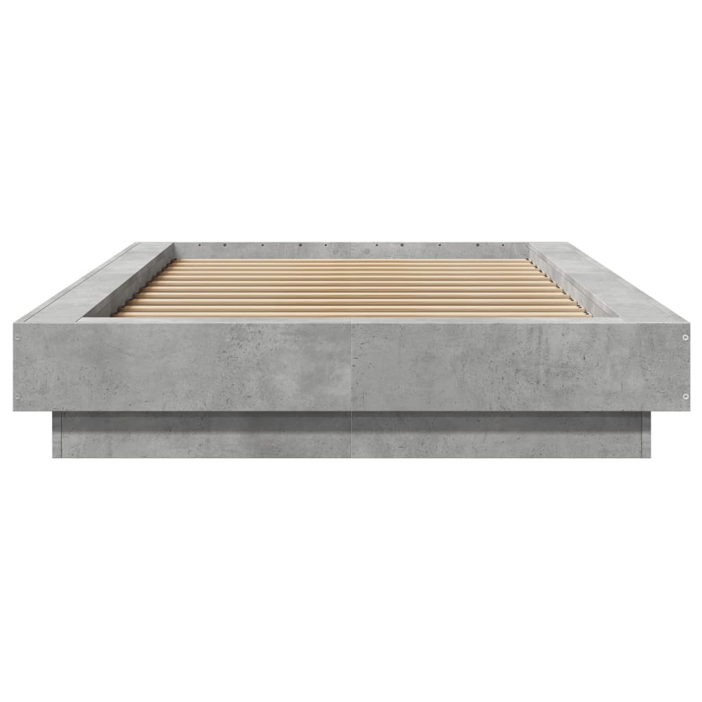 Modern Wooden Low Single Size 90cm Bed Frame Base With LED Lights Wood Beds
