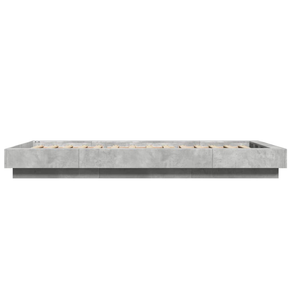 Modern Wooden Low Single Size 90cm Bed Frame Base With LED Lights Wood Beds