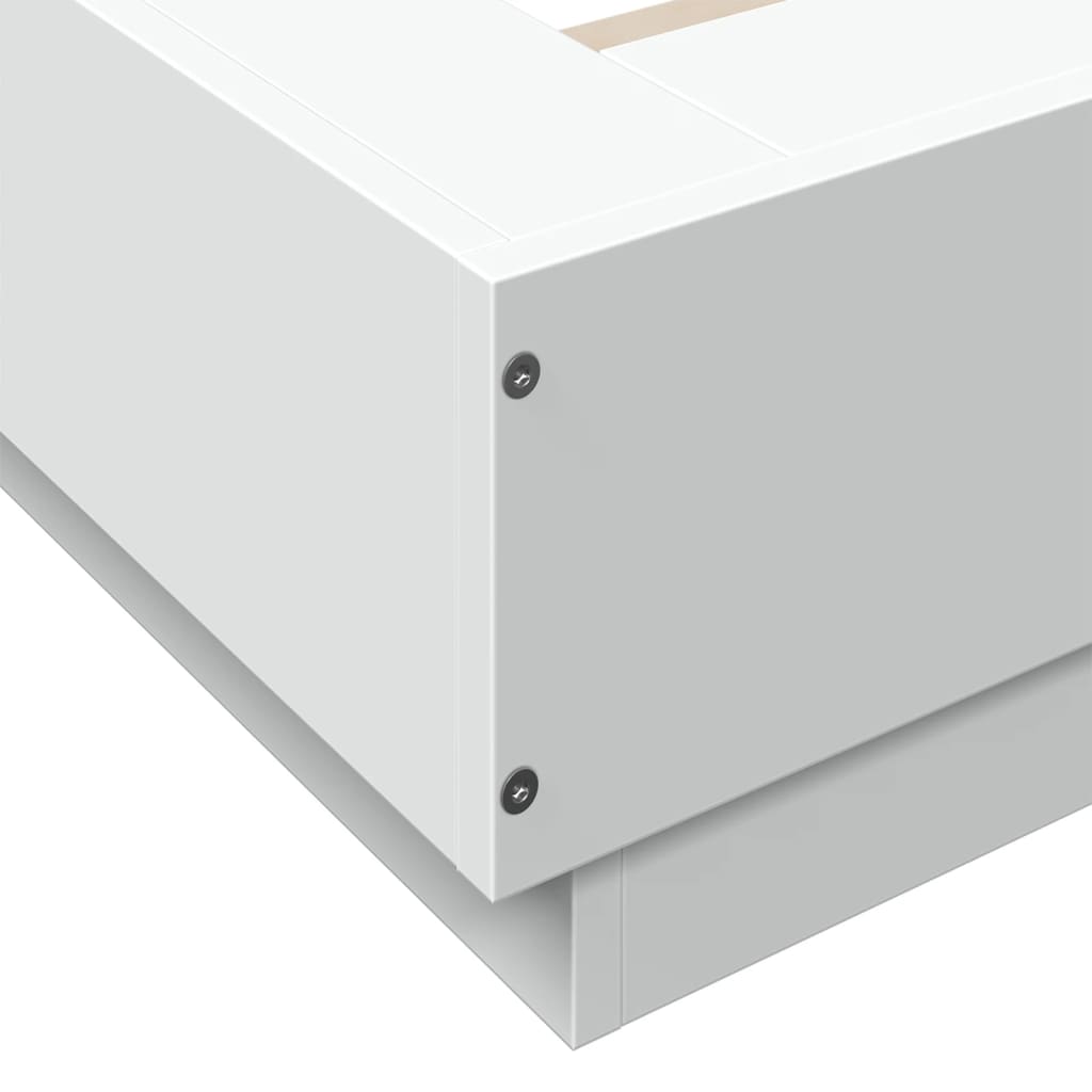 Bed Frame without Mattress White 180x200 cm Super King