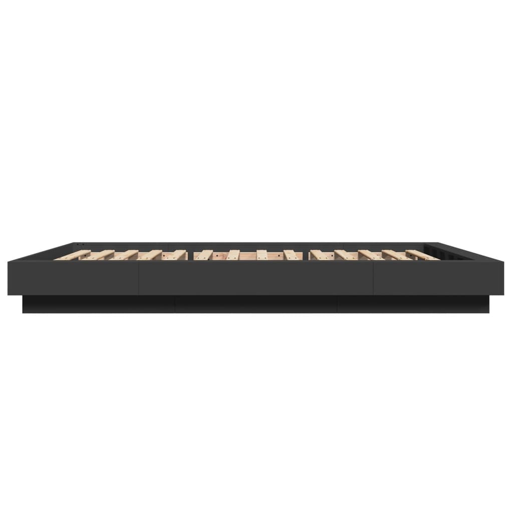 Bed Frame without Mattress Black 120x200 cm